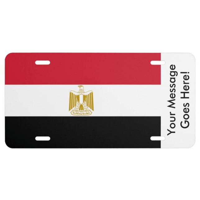 Flag of Egypt License Plate (Front)
