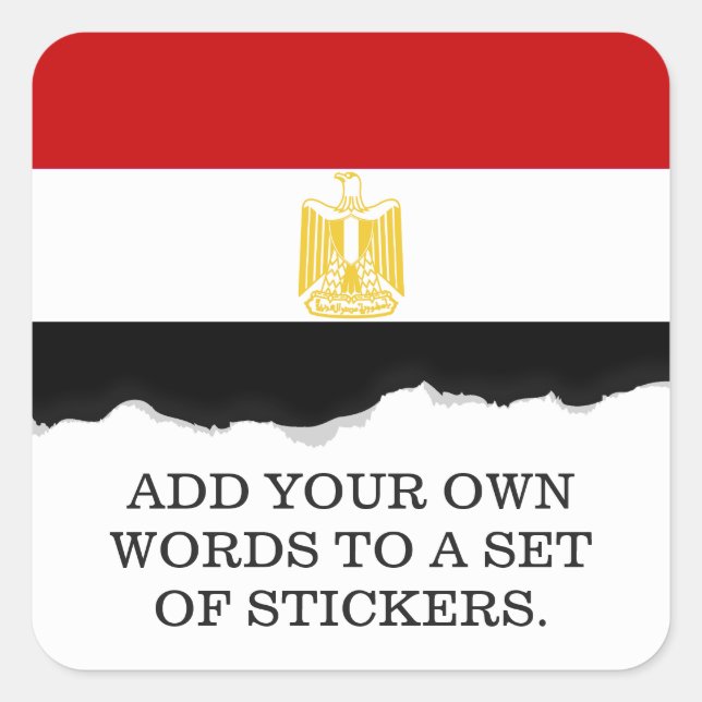Flag of Egypt Square Sticker (Front)