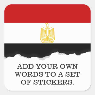Flag of Egypt Square Sticker