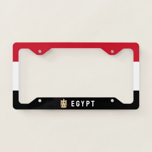 Flag of Egypt with larger coat of arms License Plate Frame