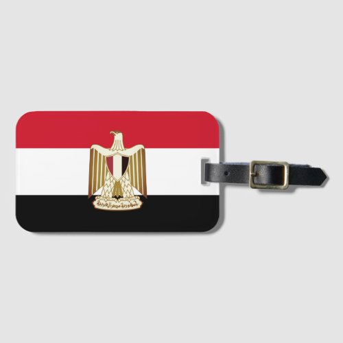 Flag of Egypt with larger coat of arms Luggage Tag