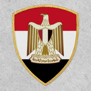 Flag of Egypt (with larger coat of arms) Patch