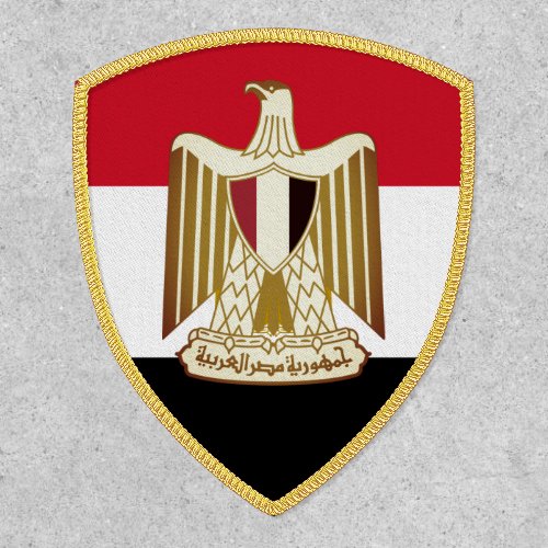 Flag of Egypt with larger coat of arms Patch