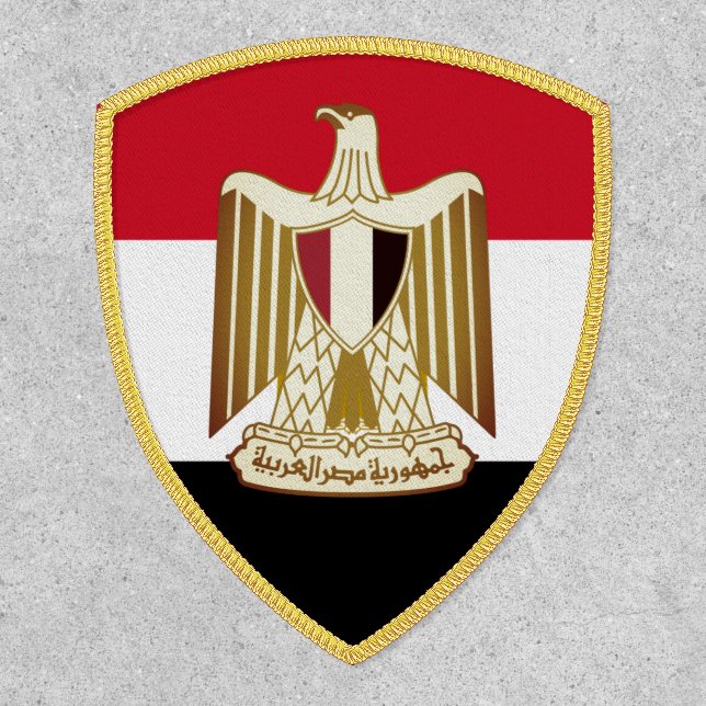 Flag of Egypt (with larger coat of arms) Patch (Front)