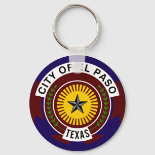 Flag of El Paso Keychain