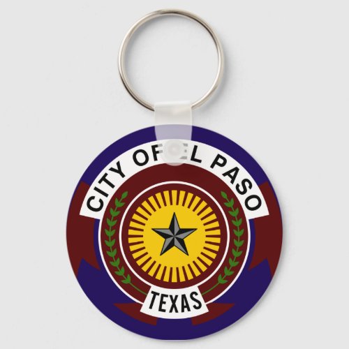 Flag of El Paso Keychain