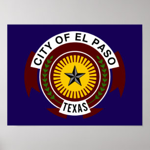 Flag of El Paso Poster