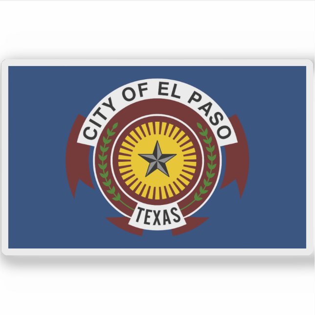 Flag of El Paso, Texas, USA Sticker (Front)
