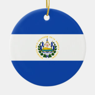 Flag of El Salvador - Bandera de El Salvador Ceramic Ornament