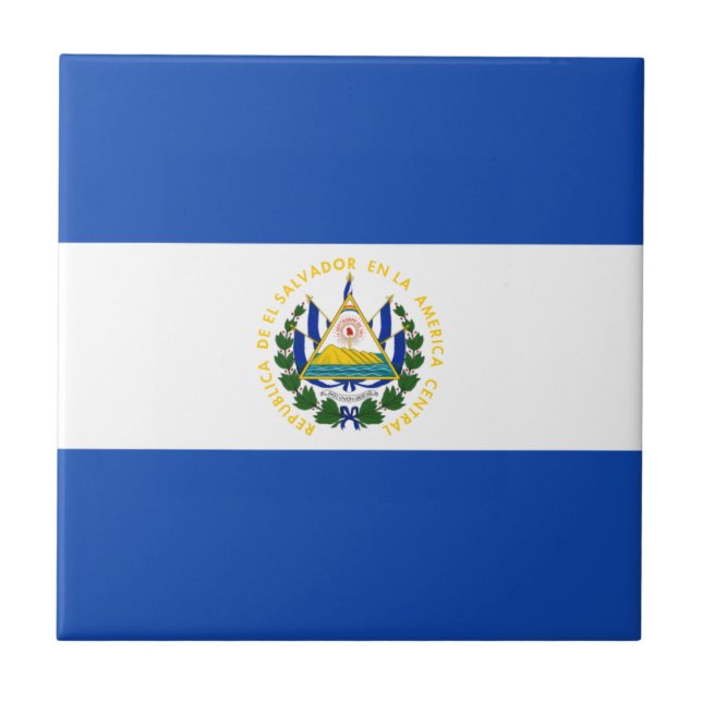 Flag of El Salvador - Bandera de El Salvador Tile (Front)