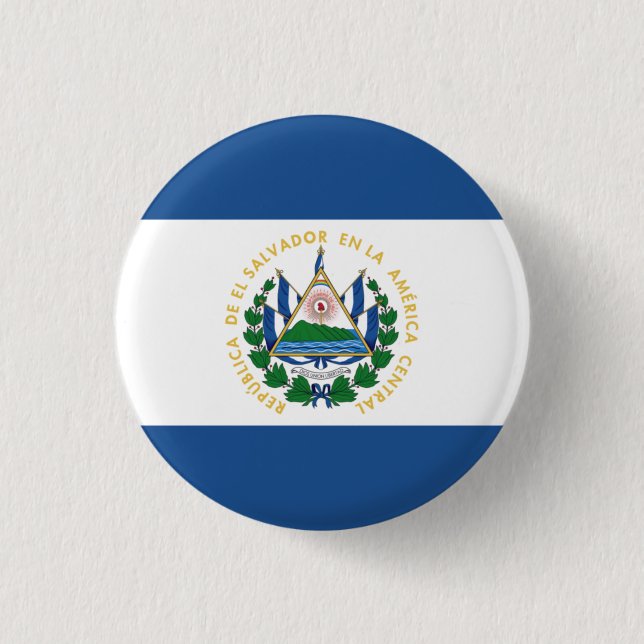 Flag of El Salvador Button (Front)