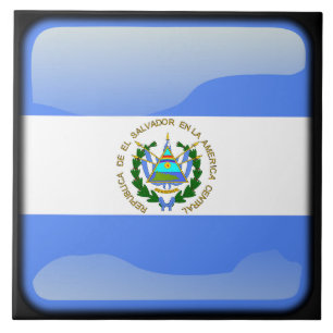 Flag of El Salvador Ceramic Tile