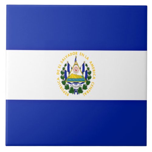 Flag of El Salvador Ceramic Tile