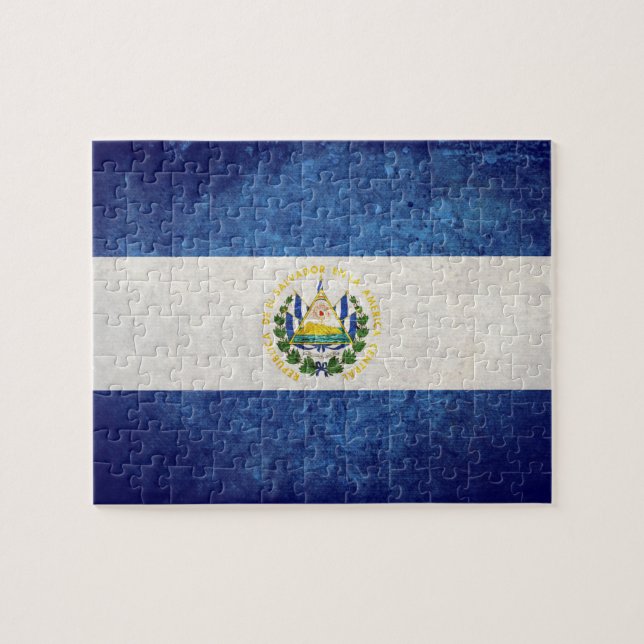 Flag of El Salvador Jigsaw Puzzle (Horizontal)