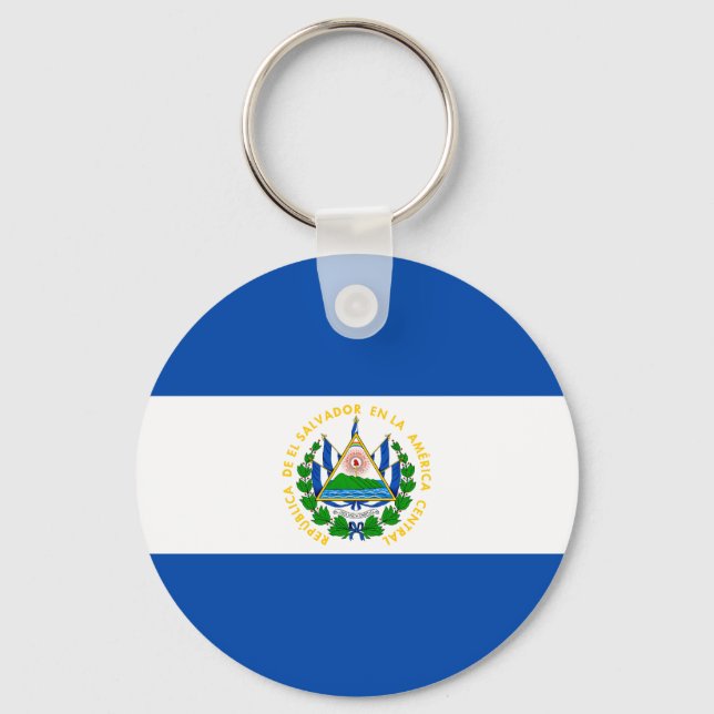 Flag of El Salvador Keychain (Front)