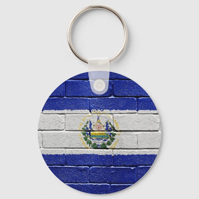 Flag of El Salvador Keychain (Front)