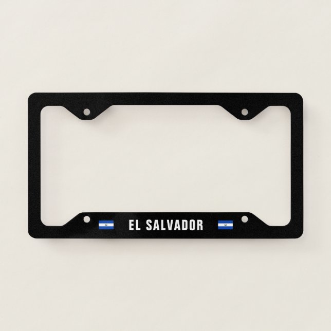 Flag of El Salvador License Plate Frame (Front)