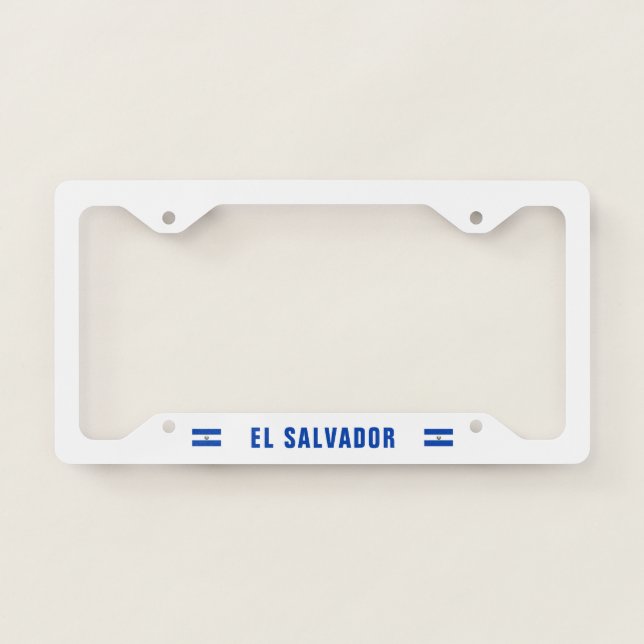 Flag of El Salvador License Plate Frame (Front)