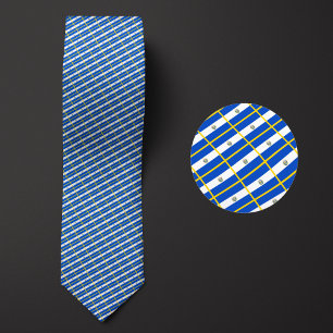 Flag of El Salvador Pattern Neck Tie