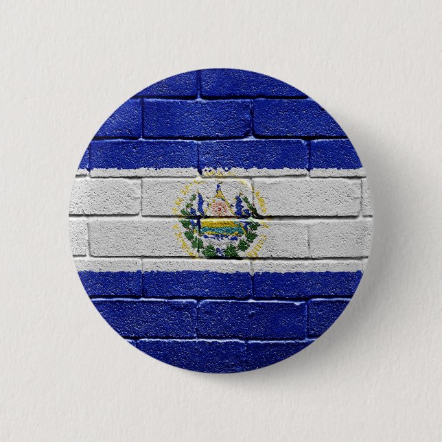 Flag of El Salvador Pinback Button (Front)