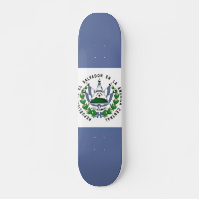 Flag of El Salvador Skateboard Deck (Front)