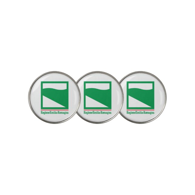 Flag of Emilia-Romagna (Italy) Golf Ball Marker (3 Up)