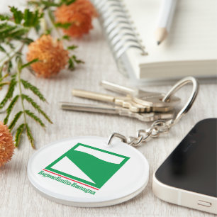 Flag of Emilia Romagna (Italy) Keychain