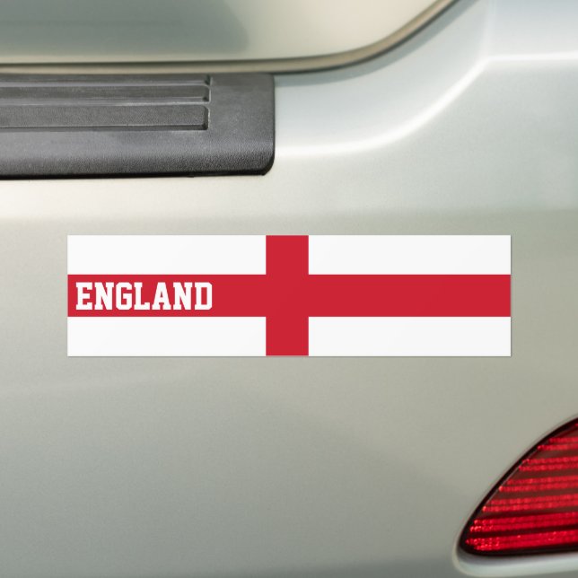 Flag of England Bumper Sticker (On Car)