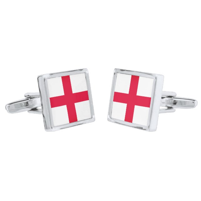Flag of England Cufflinks (Angled)