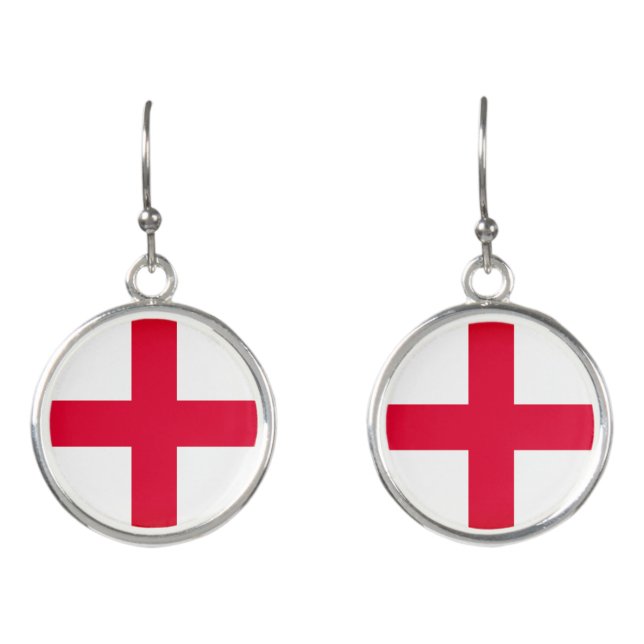 Flag of England Earrings (Front)