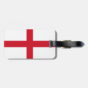 Flag of England Luggage Tag w/ leather strap