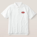 Flag Of England Men&#39;s Embroidered Polo Shirt at Zazzle