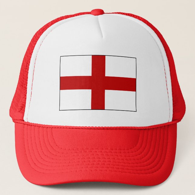 Flag of England or St. George Cross Trucker Hat (Front)