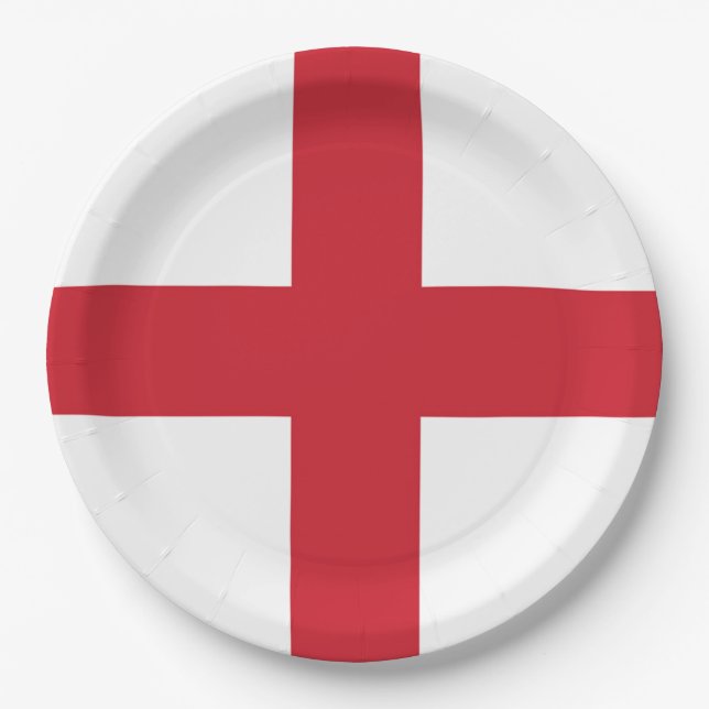 Flag of England Paper Plates (Front)