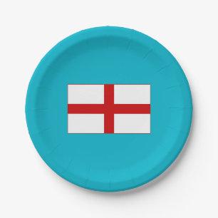 Flag of England Paper Plates