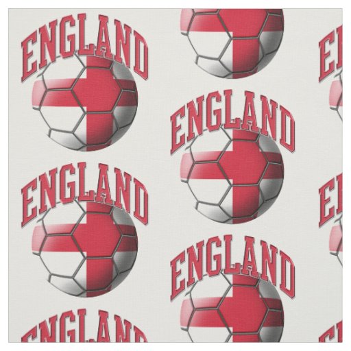 Flag of England Soccer Ball Pattern Fabric