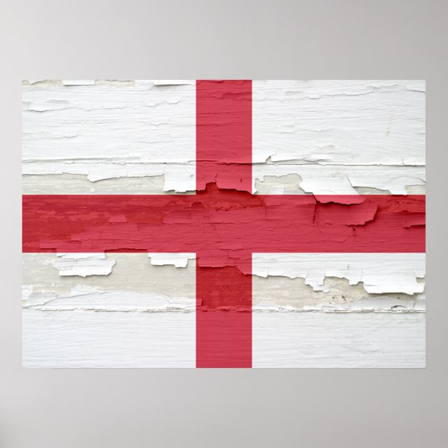Flag of England Weathered Poster (Front)