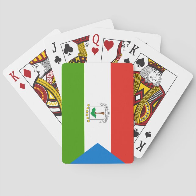 Flag of Equatorial Guinea (Africa) Poker Cards (Back)