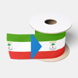 Flag of Equatorial Guinea (Africa) Satin Ribbon