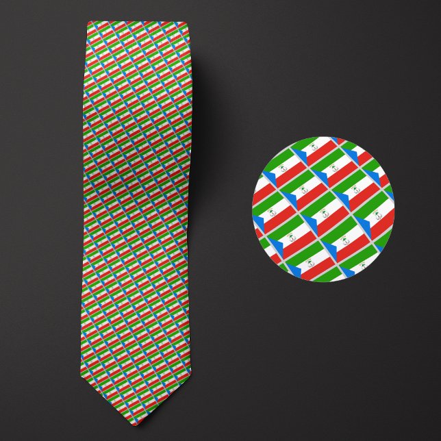 Flag of Equatorial Guinea Pattern Neck Tie (Creator Uploaded)