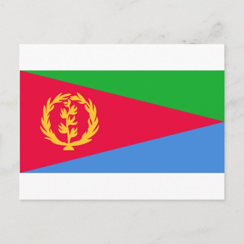Flag of Eritrea _ የኤርትራ ሰንደቅ ዓላማ _ علم إريتريا Postcard