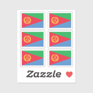 Flag of Eritrea Collection pack of 6 Sticker