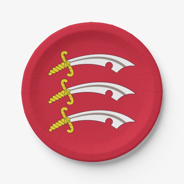 Flag of Essex Paper Plates (Front)
