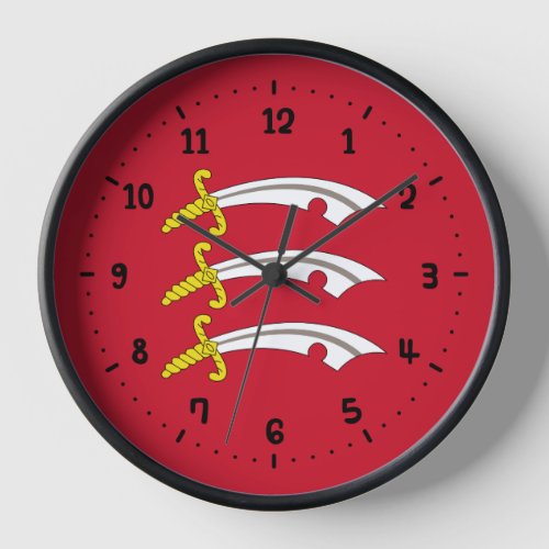 Flag of Essex Square Wall Clock