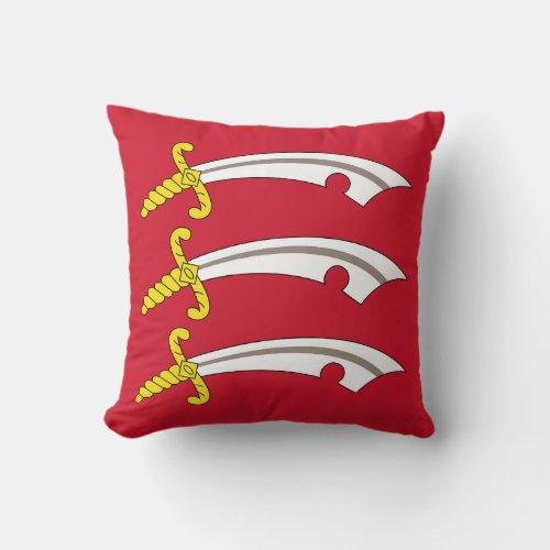 Flag of Essex Throw Pillow