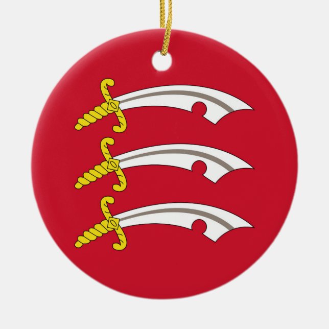 Flag of Essex (UK county) Ceramic Ornament (Front)