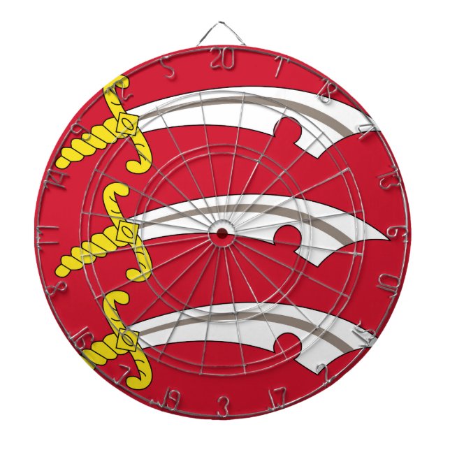 Flag of Essex (UK county) Dart Board (Front)