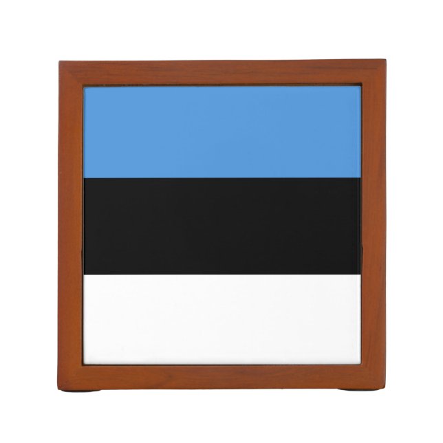 Flag of Estonia  Desk Organizer (Back)