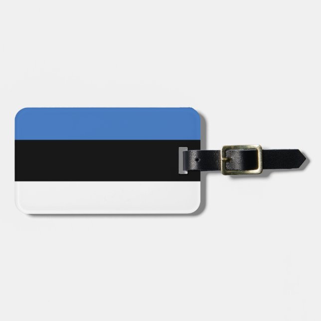 Flag of Estonia Easy ID Personal Luggage Tag (Front Horizontal)