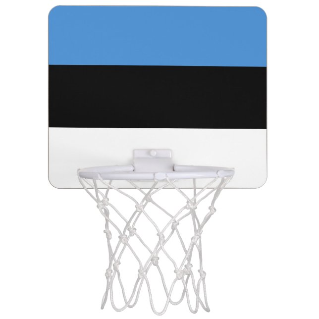 Flag of Estonia Mini Basketball Goal Mini Basketball Hoop (Front)